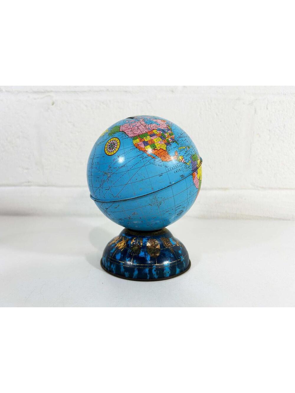 Vintage Ohio Art Globe Bank Zodiac Calendar Mid-Century Nursery Decor 1960s